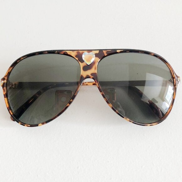 Spexx Accessories - Oversized Tortoiseshell Aviator Sunglasses